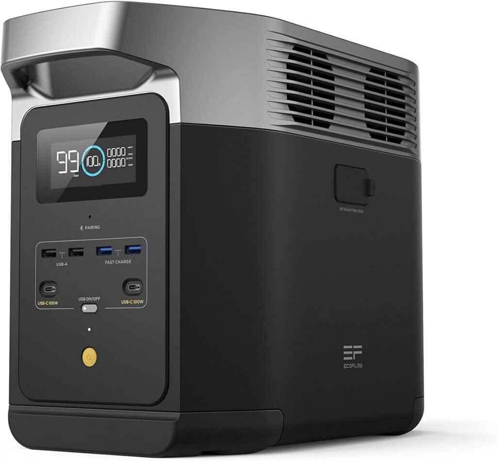 EF ECOFLOW Portable Power Station DELTA 2, 1024Wh LiFePO4 (LFP) Battery, 1800W AC/100W USB-C Output, Solar Generator(Solar Panel Optional) for Home Backup Power, Camping RVs EF ECOFLOW Portable Power Station DELTA 2, 1024Wh LiFePO4 (LFP) Battery, 1800W AC/100W USB-C Output, Solar Generator(Solar Panel Optional) for Home Backup Power, Camping RVs