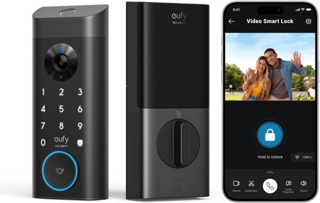 eufy Video Smart Lock E330, 3-in-1 Camera+Doorbell+Fingerprint Keyless Entry Door Lock, Smart Built-in Wi-Fi Deadbolt for Front Door, Auto Lock, App Remote Control, Easy Installation, No Monthly Fee eufy Video Smart Lock E330, 3-in-1 Camera+Doorbell+Fingerprint Keyless Entry Door Lock, Smart Built-in Wi-Fi Deadbolt for Front Door, Auto Lock, App Remote Control, Easy Installation, No Monthly Fee