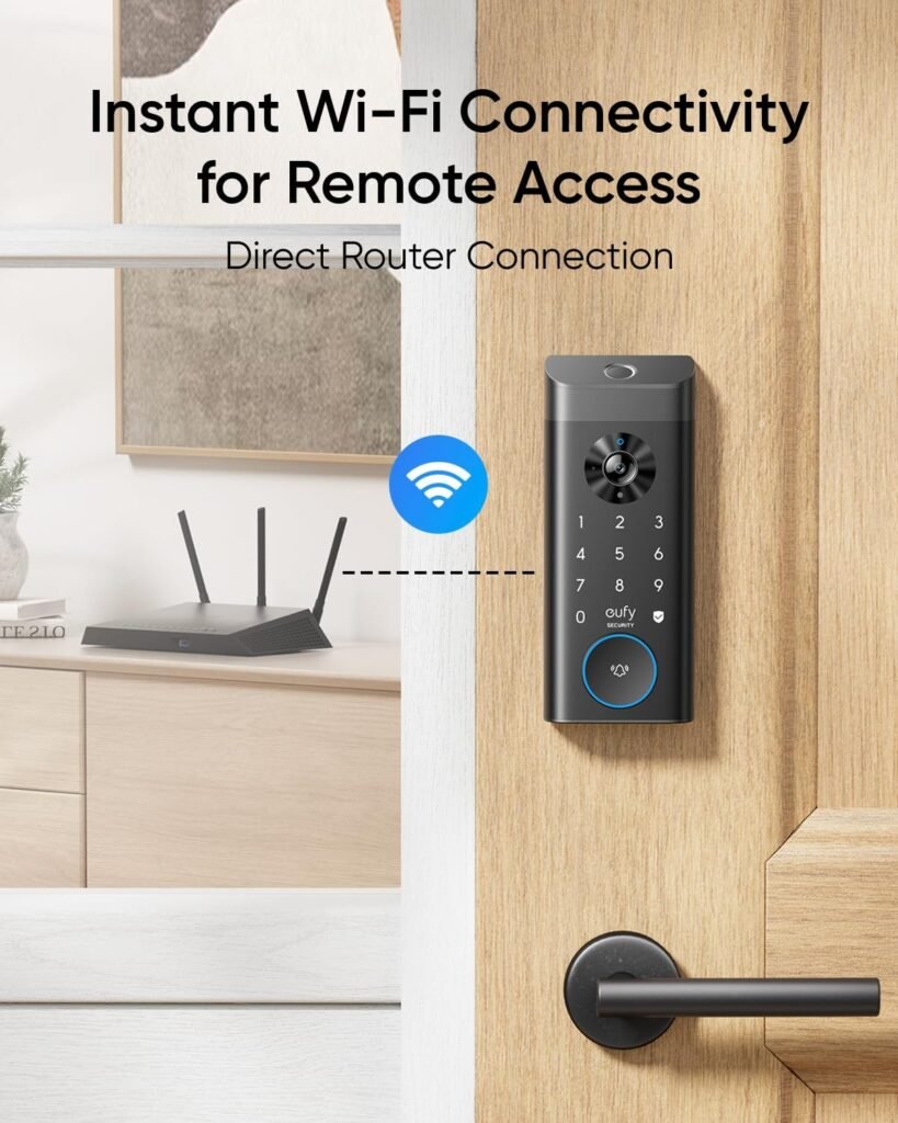 eufy Video Smart Lock E330, 3-in-1 Camera+Doorbell+Fingerprint Keyless Entry Door Lock, Smart Built-in Wi-Fi Deadbolt for Front Door, Auto Lock, App Remote Control, Easy Installation, No Monthly Fee eufy Video Smart Lock E330, 3-in-1 Camera+Doorbell+Fingerprint Keyless Entry Door Lock, Smart Built-in Wi-Fi Deadbolt for Front Door, Auto Lock, App Remote Control, Easy Installation, No Monthly Fee