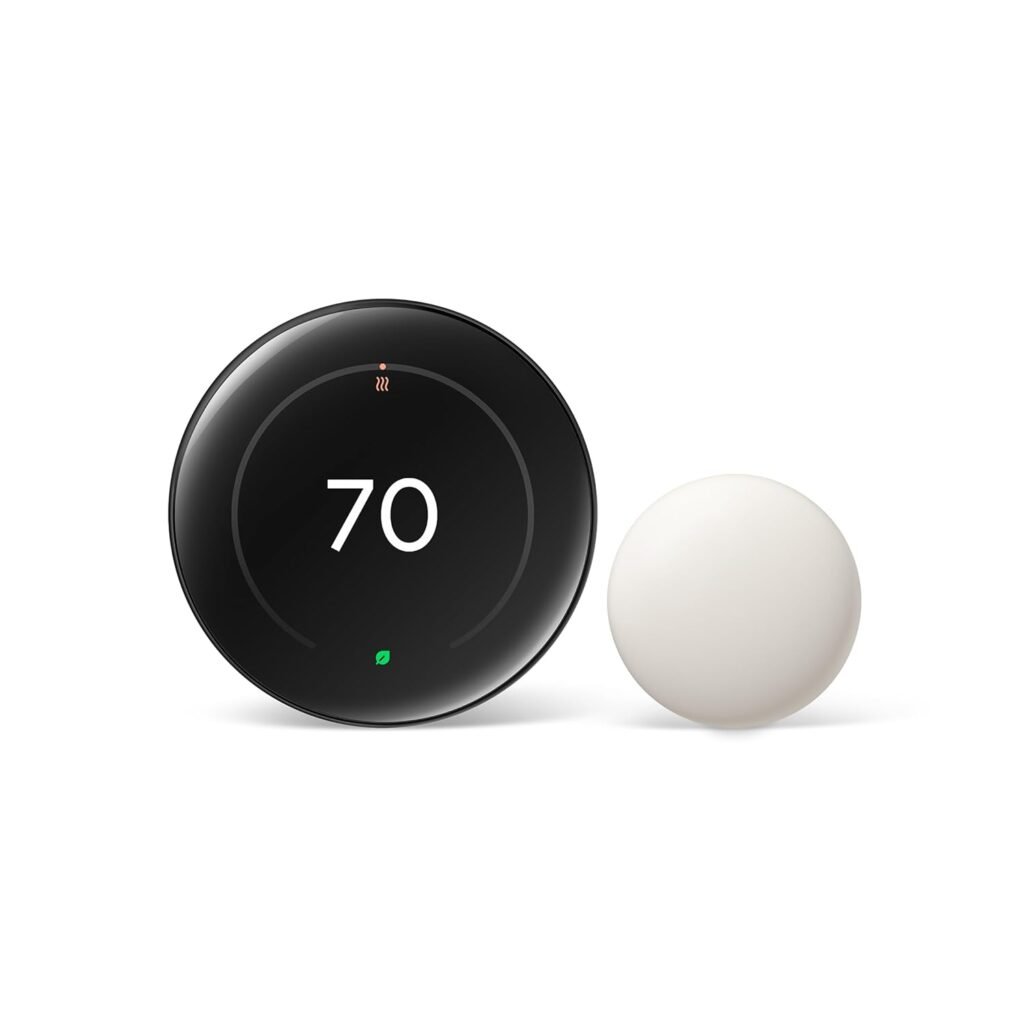 Google Nest Learning Thermostat (4th Gen) with Nest Temperature Sensor (2nd Gen) - Energy Saving Smart Thermostat with Adaptive Eco - Works with Alexa and Google Home App - Polished Obsidian Google Nest Learning Thermostat (4th Gen) with Nest Temperature Sensor (2nd Gen) - Energy Saving Smart Thermostat with Adaptive Eco - Works with Alexa and Google Home App - Polished Obsidian