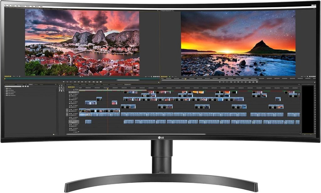 LG 34WN80C-B UltraWide Monitor 34” 21:9 Curved WQHD (3440 x 1440) IPS Display, USB Type-C (60W PD) , sRGB 99% Color Gamut, 3-Side Virtually Borderless Design, Tilt/Height Adjustable Stand - Black LG 34WN80C-B UltraWide Monitor 34” 21:9 Curved WQHD (3440 x 1440) IPS Display, USB Type-C (60W PD) , sRGB 99% Color Gamut, 3-Side Virtually Borderless Design, Tilt/Height Adjustable Stand - Black