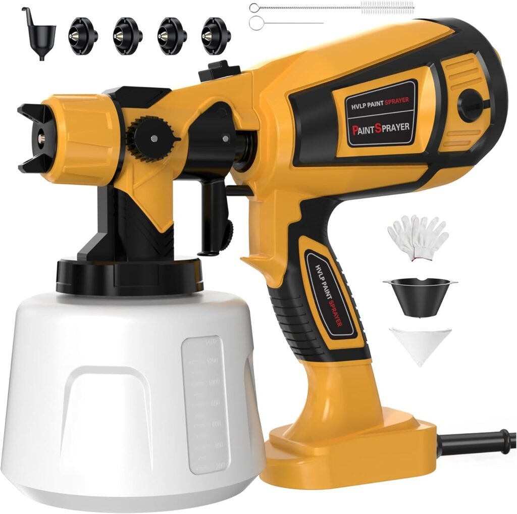 Paint Sprayer-1000W-High-Power-Electric-Spray-Paint-Gun 1400ml High Capacity Container Easy to Clean for Furniture House Garden Chairs Painting Paint Sprayer-1000W-High-Power-Electric-Spray-Paint-Gun 1400ml High Capacity Container Easy to Clean for Furniture House Garden Chairs Painting