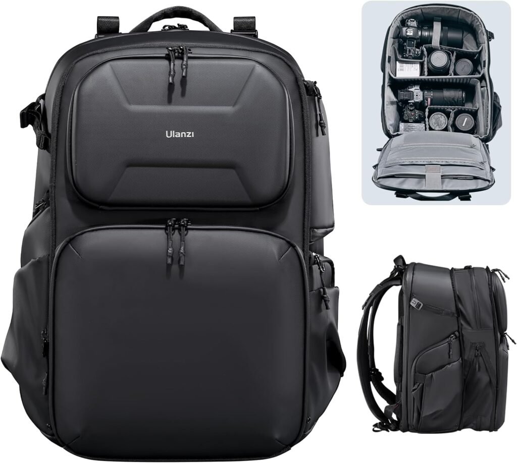 ULANZI BP10 35L Hardshell Camera Backpack, Professional Waterproof Photography Camera Case Anti Theft Travel for Photographers Unisex Drone DSLR Mirrorless Camera Lens Tripod Holder 17 Laptop Black ULANZI BP10 35L Hardshell Camera Backpack, Professional Waterproof Photography Camera Case Anti Theft Travel for Photographers Unisex Drone DSLR Mirrorless Camera Lens Tripod Holder 17 Laptop Black