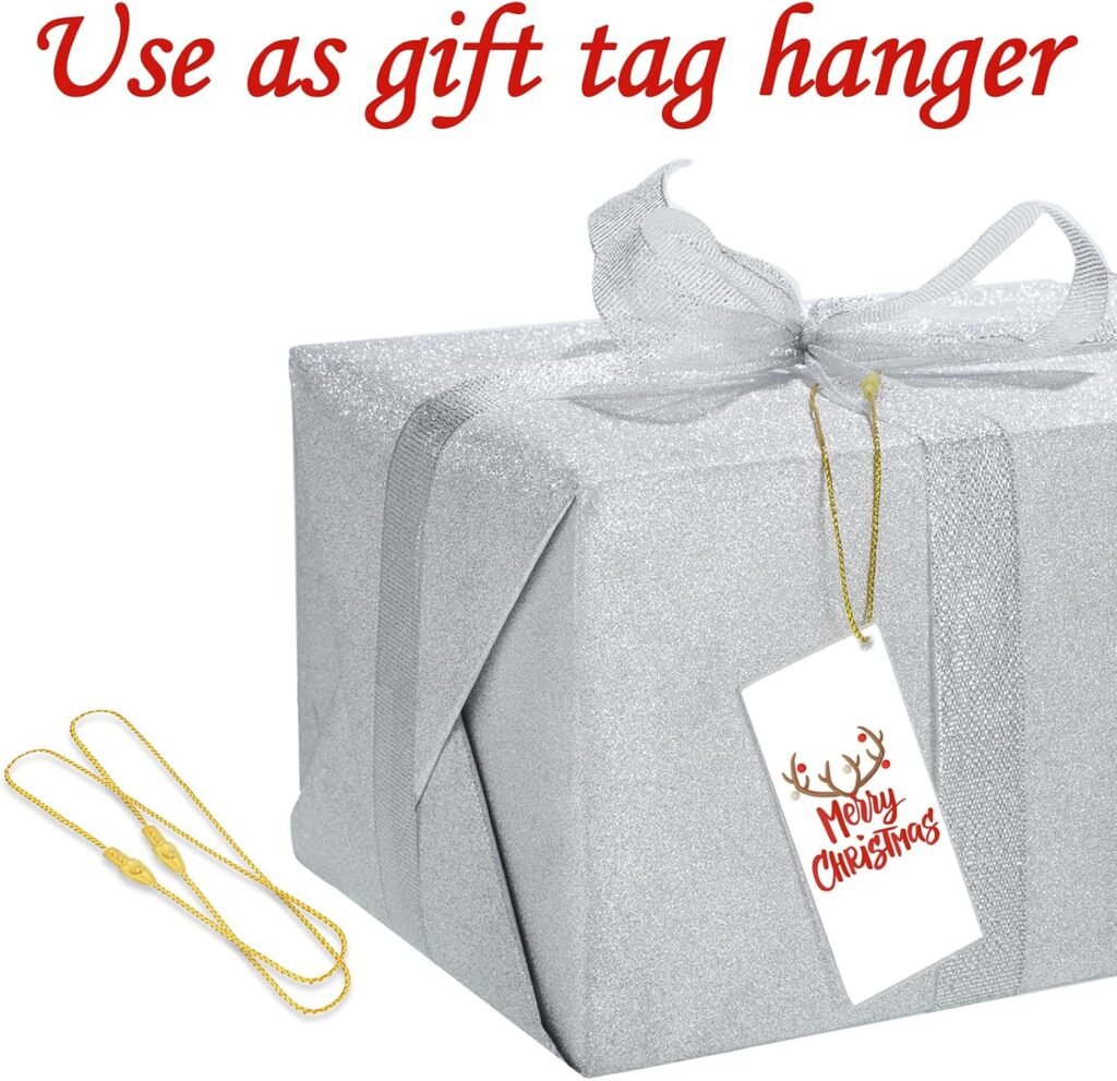 1000 Pieces Christmas Ornament Hooks Ornament Hangers Precut Cord Easy Locking with Snap Precut Hanging Ropes for Christmas Tree Holiday Party Hanging Decoration Strings(Gold, Silver) 1000 Pieces Christmas Ornament Hooks Ornament Hangers Precut Cord Easy Locking with Snap Precut Hanging Ropes for Christmas Tree Holiday Party Hanging Decoration Strings(Gold, Silver)