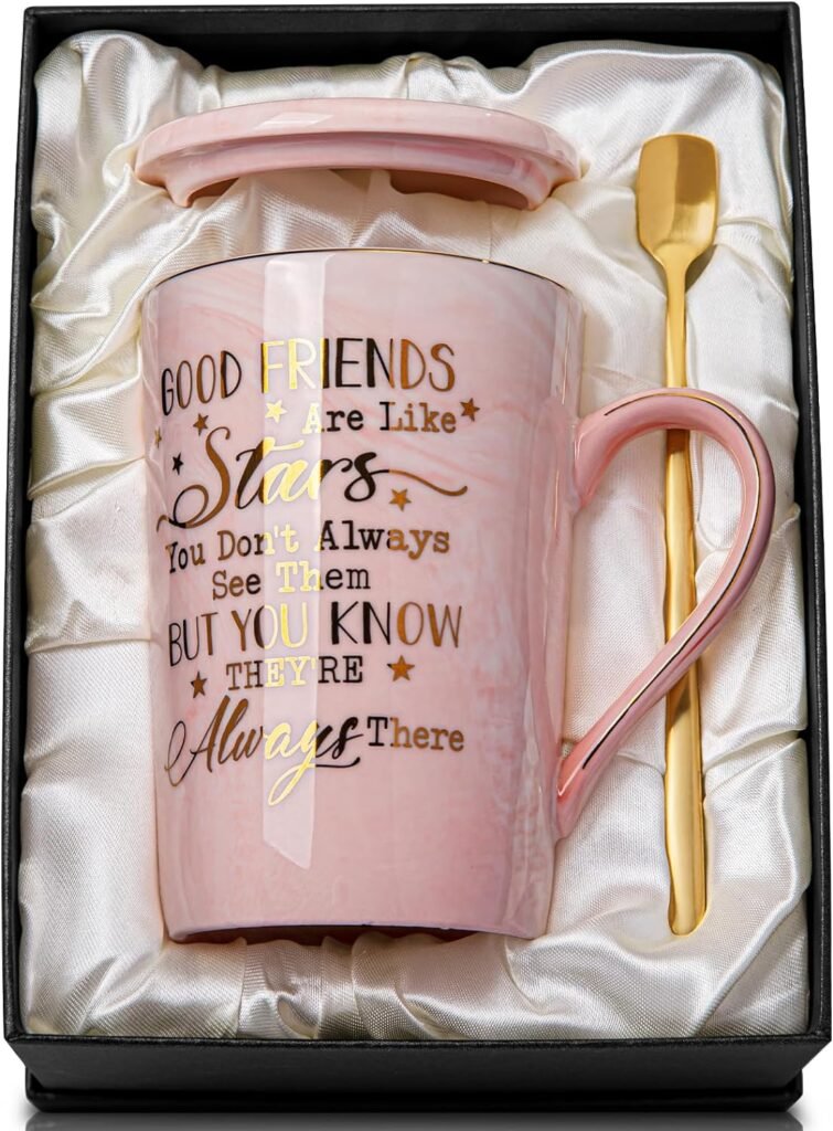 Best Friends, Friendship Gifts for Women Birthday Christmas Gifts for Women Unique Birthday Gifts Ideas for Her, Friends Female, Besties, BFF Ceramic Marble Coffee Mug Gift Box Printed Gold 14 oz Pink Best Friends, Friendship Gifts for Women Birthday Christmas Gifts for Women Unique Birthday Gifts Ideas for Her, Friends Female, Besties, BFF Ceramic Marble Coffee Mug Gift Box Printed Gold 14 oz Pink