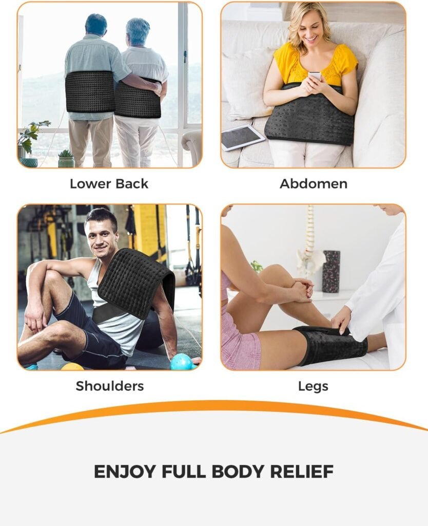 CooCoCo Large Heating Pad for Back, Electric Heated Pad for Neck Shoulders Period Cramps, FSA HSA Eligible 17x33 Heat Pad, Moist Heating, Auto Off, 10ft Cord, Christmas Gifts for Women Men Mom Dad CooCoCo Large Heating Pad for Back, Electric Heated Pad for Neck Shoulders Period Cramps, FSA HSA Eligible 17x33 Heat Pad, Moist Heating, Auto Off, 10ft Cord, Christmas Gifts for Women Men Mom Dad