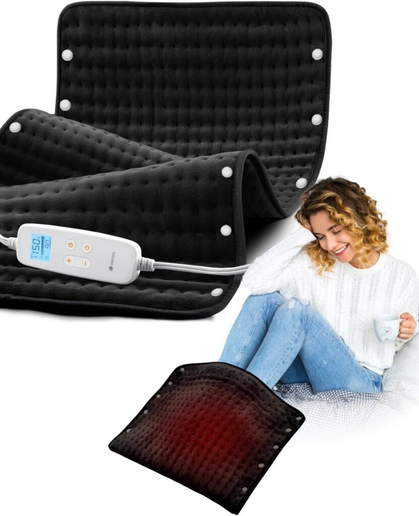 CooCoCo Large Heating Pad for Back, Electric Heated Pad for Neck Shoulders Period Cramps, FSA HSA Eligible 17x33 Heat Pad, Moist Heating, Auto Off, 10ft Cord, Christmas Gifts for Women Men Mom Dad CooCoCo Large Heating Pad for Back, Electric Heated Pad for Neck Shoulders Period Cramps, FSA HSA Eligible 17x33 Heat Pad, Moist Heating, Auto Off, 10ft Cord, Christmas Gifts for Women Men Mom Dad