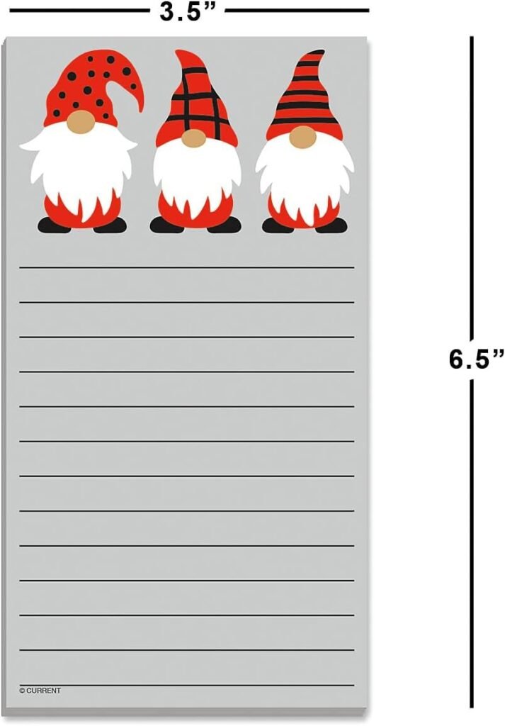 Current Christmas Gnomes Magnetic Notepad Set – Set of 2 Memo Pads, 60-Sheet Pads, 3½ x 6½ Inches, Shopping List, To-Do Notes, Printed in The USA Current Christmas Gnomes Magnetic Notepad Set – Set of 2 Memo Pads, 60-Sheet Pads, 3½ x 6½ Inches, Shopping List, To-Do Notes, Printed in The USA