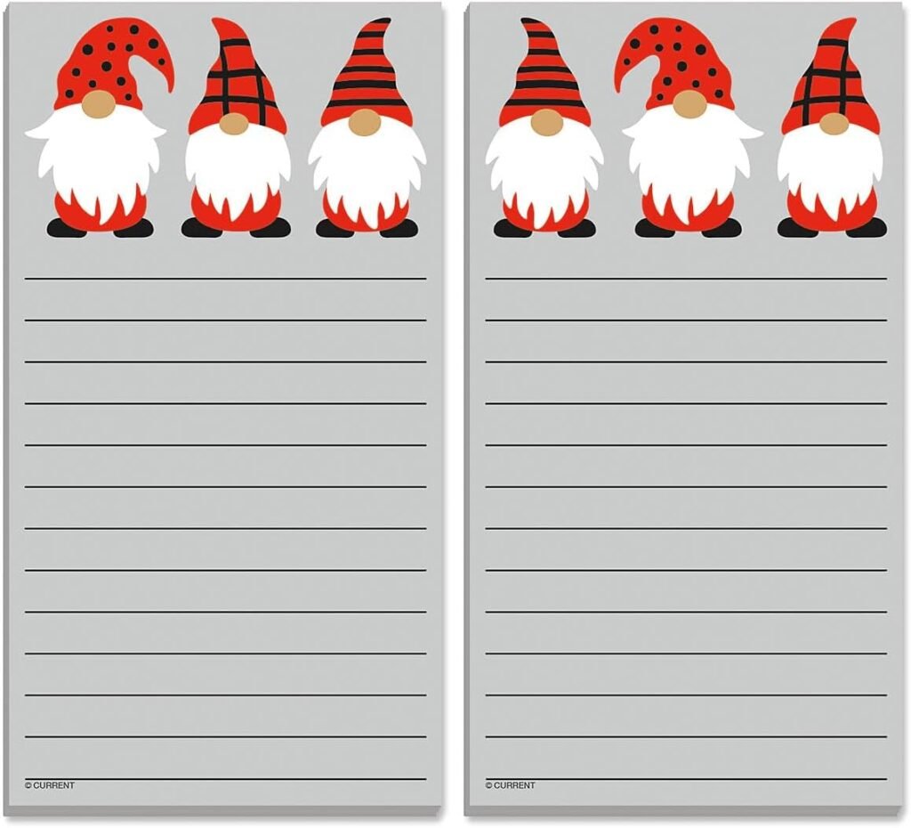 Current Christmas Gnomes Magnetic Notepad Set – Set of 2 Memo Pads, 60-Sheet Pads, 3½ x 6½ Inches, Shopping List, To-Do Notes, Printed in The USA Current Christmas Gnomes Magnetic Notepad Set – Set of 2 Memo Pads, 60-Sheet Pads, 3½ x 6½ Inches, Shopping List, To-Do Notes, Printed in The USA