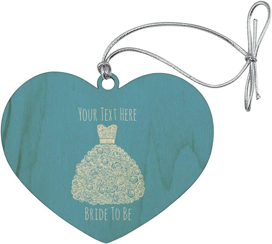 GRAPHICS MORE Personalized Custom 1 Line Bride to Be Wedding Dress Heart Love Wood Christmas Tree Holiday Ornament GRAPHICS MORE Personalized Custom 1 Line Bride to Be Wedding Dress Heart Love Wood Christmas Tree Holiday Ornament