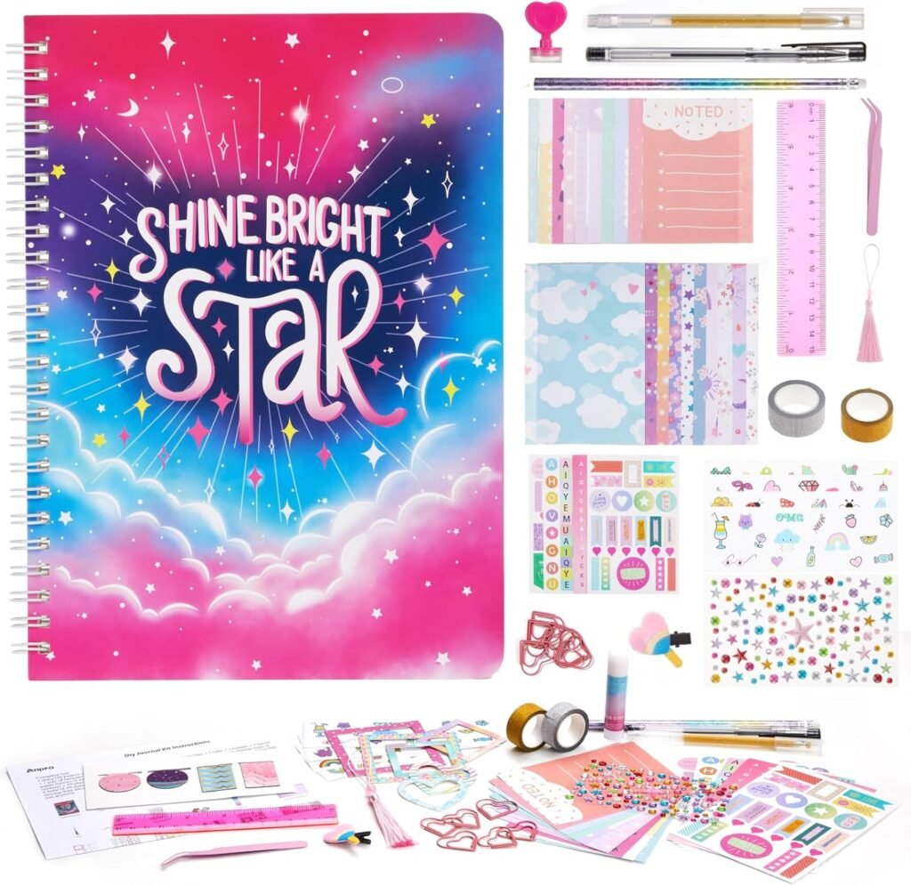 Journal Kit for Girls - 59 Pcs Gifts for Ages 8-12 Year Old Girl Birthday Gift - Scrapbook Kit, journaling Supplies, Stationary Set Arts And Crafts for Kids, Journal kit for Girls, Teen Girl Gifts Journal Kit for Girls - 59 Pcs Gifts for Ages 8-12 Year Old Girl Birthday Gift - Scrapbook Kit, journaling Supplies, Stationary Set Arts And Crafts for Kids, Journal kit for Girls, Teen Girl Gifts