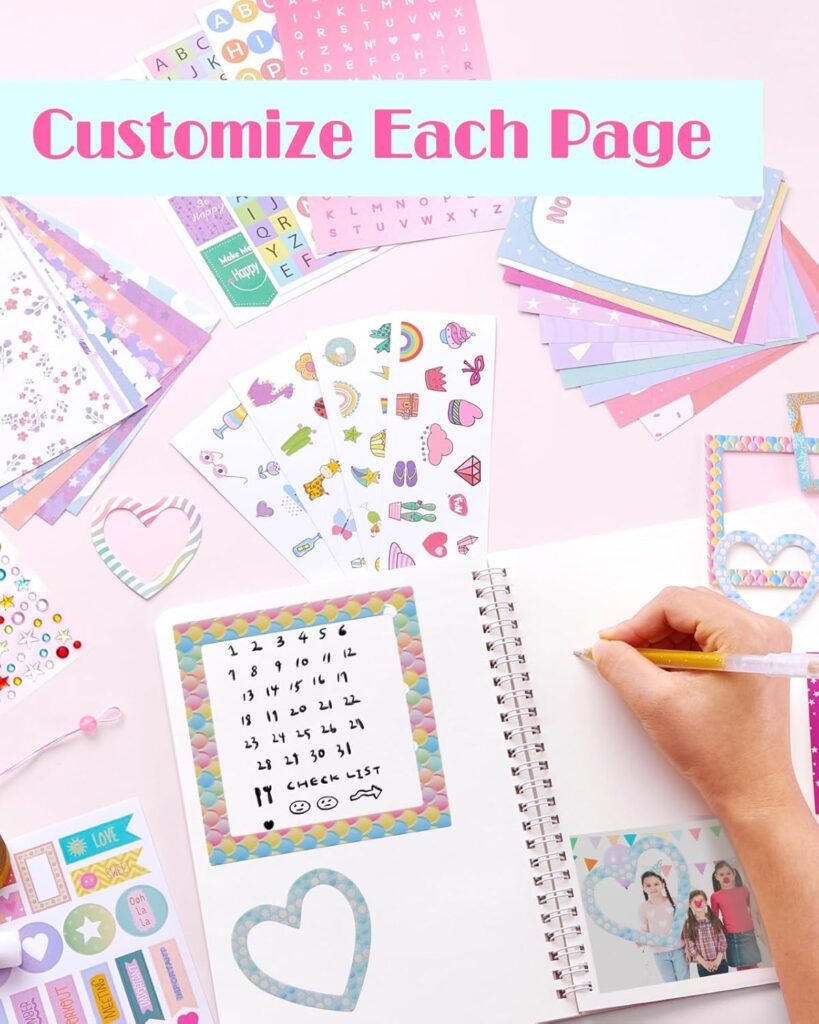 Journal Kit for Girls - 59 Pcs Gifts for Ages 8-12 Year Old Girl Birthday Gift - Scrapbook Kit, journaling Supplies, Stationary Set Arts And Crafts for Kids, Journal kit for Girls, Teen Girl Gifts Journal Kit for Girls - 59 Pcs Gifts for Ages 8-12 Year Old Girl Birthday Gift - Scrapbook Kit, journaling Supplies, Stationary Set Arts And Crafts for Kids, Journal kit for Girls, Teen Girl Gifts