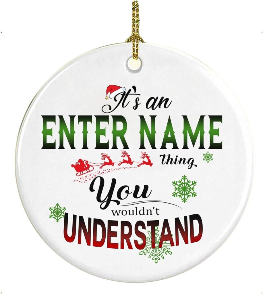 Personalized Christmas Ornaments 2024 Custom With Name Its Thing You Wouldnt Understand Christmas as a Family Rustic Xmas Decorations Tree Ornament For Husband Wife MDF Plastic 3 White Personalized Christmas Ornaments 2024 Custom With Name Its Thing You Wouldnt Understand Christmas as a Family Rustic Xmas Decorations Tree Ornament For Husband Wife MDF Plastic 3 White