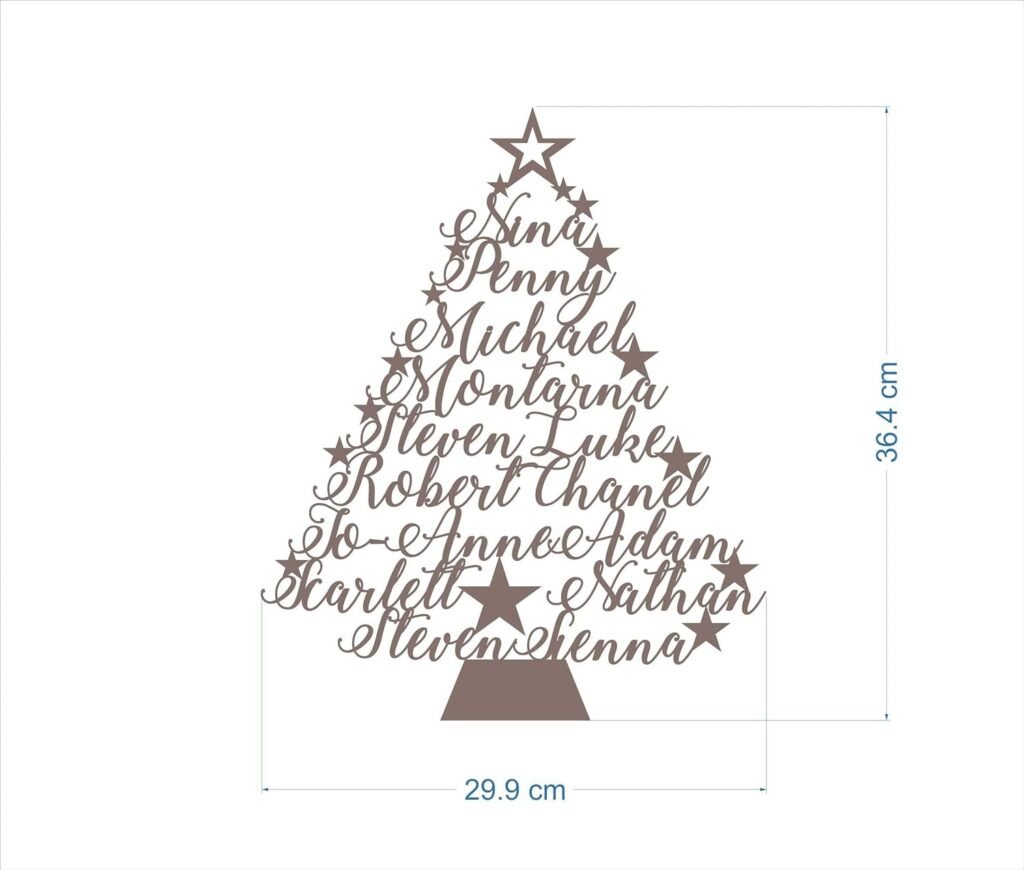 Personalized Family Christmas Trees on Stand, Custom Laser Cut Names, Xmas 2024, Family Gift, Large Ornament, Home Decor, Handmade Freestanding Wood Acrylic, Happy New Year 2025, Names of Your Choice Personalized Family Christmas Trees on Stand, Custom Laser Cut Names, Xmas 2024, Family Gift, Large Ornament, Home Decor, Handmade Freestanding Wood Acrylic, Happy New Year 2025, Names of Your Choice