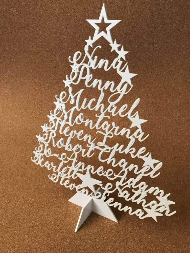 Personalized Family Christmas Trees on Stand, Custom Laser Cut Names, Xmas 2024, Family Gift, Large Ornament, Home Decor, Handmade Freestanding Wood Acrylic, Happy New Year 2025, Names of Your Choice Personalized Family Christmas Trees on Stand, Custom Laser Cut Names, Xmas 2024, Family Gift, Large Ornament, Home Decor, Handmade Freestanding Wood Acrylic, Happy New Year 2025, Names of Your Choice