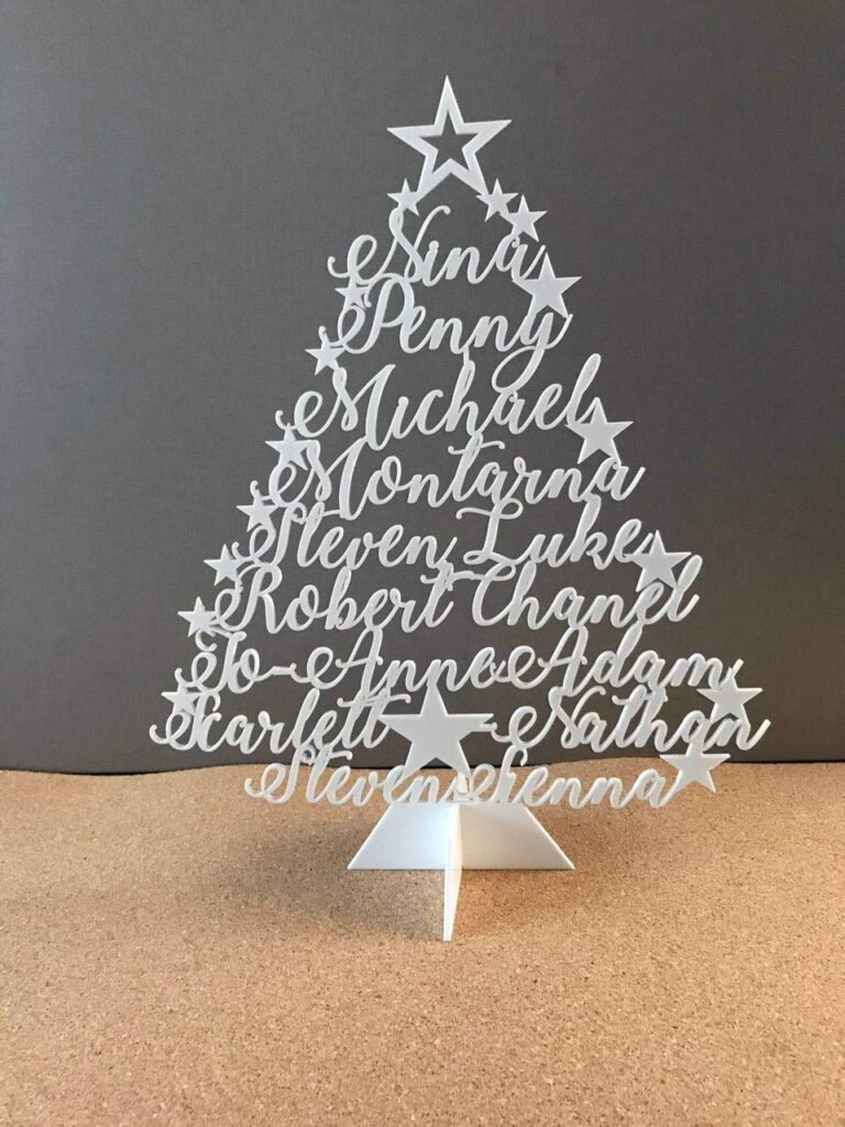 Personalized Family Christmas Trees on Stand, Custom Laser Cut Names, Xmas 2024, Family Gift, Large Ornament, Home Decor, Handmade Freestanding Wood Acrylic, Happy New Year 2025, Names of Your Choice Personalized Family Christmas Trees on Stand, Custom Laser Cut Names, Xmas 2024, Family Gift, Large Ornament, Home Decor, Handmade Freestanding Wood Acrylic, Happy New Year 2025, Names of Your Choice
