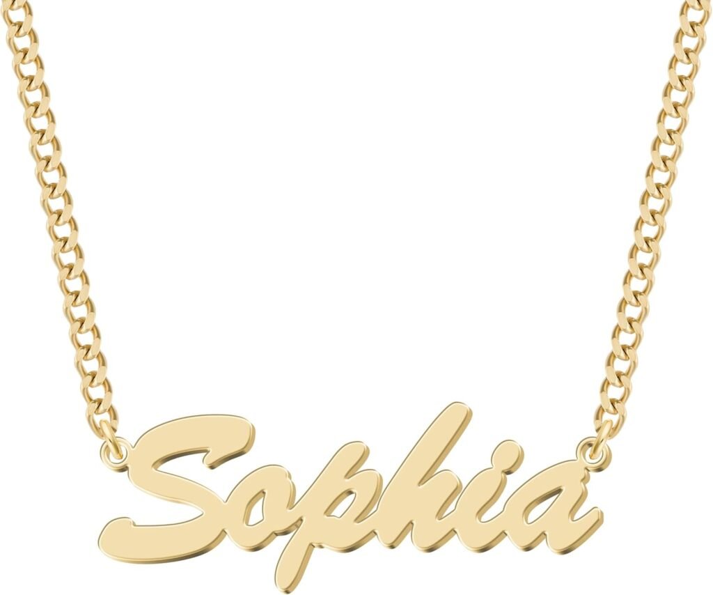 Personalized Name Necklace | Sterling Silver/Stainless Steel | 14 Fonts, 4 Colors, 5 Chains | Tarnish-Free, Handmade Gift for Women: Mom, Daughter, Sister | Ideal for Birthday, Mothers Day,Christmas Personalized Name Necklace | Sterling Silver/Stainless Steel | 14 Fonts, 4 Colors, 5 Chains | Tarnish-Free, Handmade Gift for Women: Mom, Daughter, Sister | Ideal for Birthday, Mothers Day,Christmas