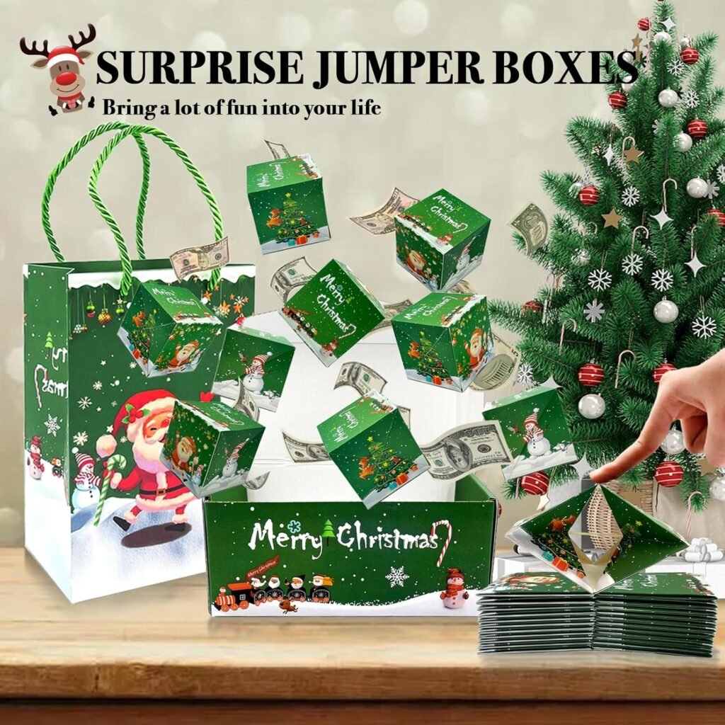 Surprise Gift Box Explosion for Money,Unique Surprise Gift Box Explosion,Merry Christmas Surprise Gift Boxes,Christmas Money Holders for Cash,DIY Envelope Explosion Gift Box-Green Surprise Gift Box Explosion for Money,Unique Surprise Gift Box Explosion,Merry Christmas Surprise Gift Boxes,Christmas Money Holders for Cash,DIY Envelope Explosion Gift Box-Green