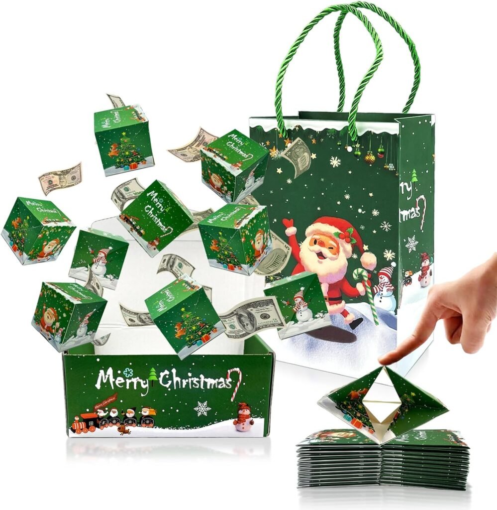 Surprise Gift Box Explosion for Money,Unique Surprise Gift Box Explosion,Merry Christmas Surprise Gift Boxes,Christmas Money Holders for Cash,DIY Envelope Explosion Gift Box-Green Surprise Gift Box Explosion for Money,Unique Surprise Gift Box Explosion,Merry Christmas Surprise Gift Boxes,Christmas Money Holders for Cash,DIY Envelope Explosion Gift Box-Green